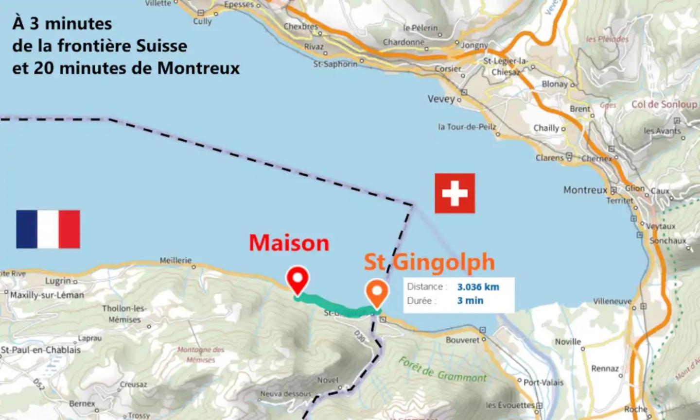 Chez Malou & Hugo Vue Lac Proche Suisse & Stations ! Saint-Gingolph Buitenkant foto